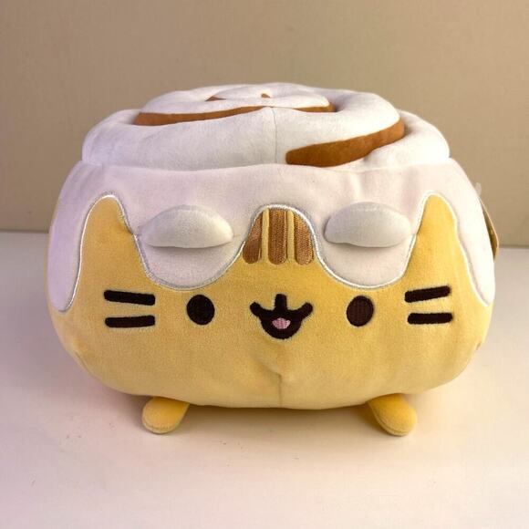 GUND Pusheen Catfé Cinnamon Roll Pusheen Plush Squisheen Cat Stuffed Animal 12” - Picture 1 of 11